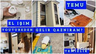 YOUTUBEDEN GELIR QAZANIRAM?  #temizlik #elişi #birgünüm