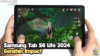 Samsung Tab S6 Lite 2024 test game Genshin Impact Max Graphics