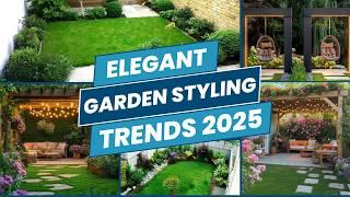 Elegant Garden Styling Trends 2025 | Modern Planters | Relaxing Outdoor Setup | outdoor living space