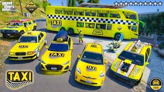 GTA 5 - Stealing SECRET TAXI CARS with Franklin! (Real Life Cars #155)