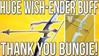 WISH-ENDER JUST BECAME THE NEW META! MASSIVE WISH-ENDER DAMAGE AND PERFORMANCE BUFF! [DESTINY 2]