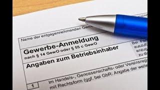 GEWERBEANMELDUNG VON HAND AUSFÜLLEN (auf Papier) 2022