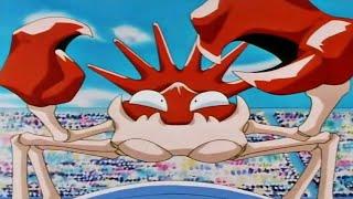 Ash's Krabby evolves into Kingler