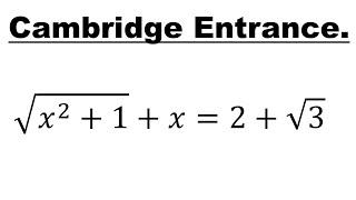 Cambridge Entrance Math Question | University Entrance Examination