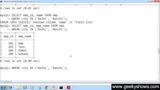 31. NOT IN operator in SQL (Hindi)