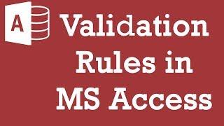 Validation rules in MS Access