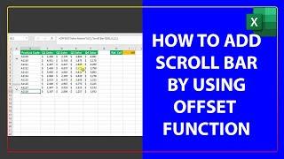 How to add scroll bar in Excel by using OFFSET Function