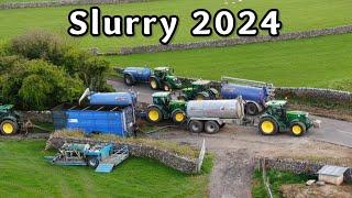 Slurry Spreading 2024 ~ 10 Tractors In Action