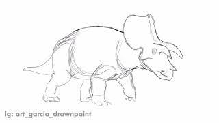 DINOSAUR REELS - Triceratops, Spinosaurus and Gorgosaurus 2D animation