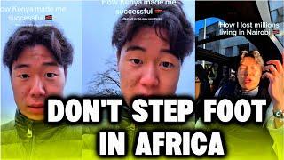 PISSED OFF Asian man WARNS Americans Blacks & Whites not to step foot in Africa. It's BONE CHILLING