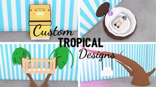 8 Custom TROPICAL Design Ideas & Building Hacks (Roblox Adopt me) | Its SugarCoffee