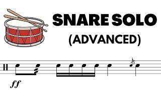 Snare solo (advanced) - sight reading practice