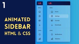 How To Design Animated Sidebar Using HTML, CSS and JavaScript (Part 1)