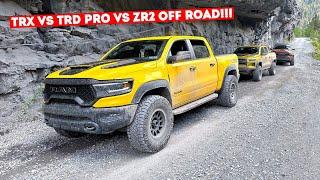 Top Gear Style NEW Truck Battle! TRX vs TRD Pro vs ZR2 on The Most DANGEROUS Trails in the USA! Pt.1