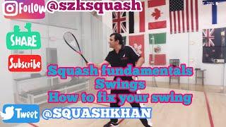 SQUASHShahid Zaman Khan Teaching Proper squash swing with power