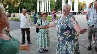 230806 Жители города Орла поют частушки и танцуют под гармонь в парке орловцы орловчане город Орёл