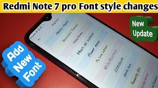 Redmi note 7 pro font style change // Add new font redmi note 7 pro