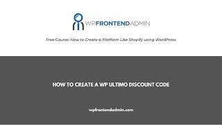 2- How to Create a Discount Code in WP Ultimo 2 - Discount Coupon