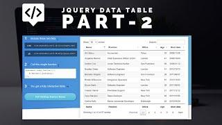 JQuery Data Table Tutorial Part -2 (Server Side Processing) | DataTable Integration to Website
