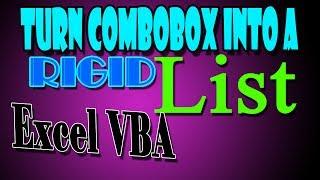 Disable Typing Over ComboBox Items - List Only in ComboBox in Excel VBA Dropdown