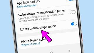 rotate to landscape mode setting samsung || how to use rotate to landscape mode setting