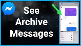 How To See Archived Messages In Facebook Messenger