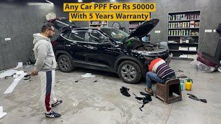 Black Kia Seltos Got Black PPF Installed | Best Detailing Store In Delhi | Bharat Car Detailing