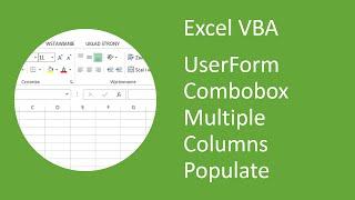 Excel VBA UserForm Combobox Multiple Columns Populate (RowSource)