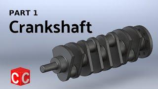 Four Cylinder Inline Engine in Solidworks Part1 | Solidworks Tutorial for beginners | Crankshaft