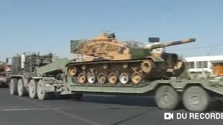 Turkish Tanks (M60A3) (M48A5T2) being Transported to Northern Syria to Battle with Syria Tanks