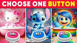 Choose One Button! GIRL or BOY or BOTH Edition ️ Quiz Shiba