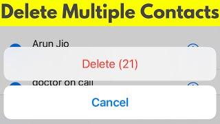 How to Delete Multiple Contacts on iphone without icloud - Works For All iPhone Models