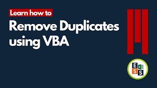 How to create a Duplicate Removal Tool in Excel using VBA  |  Beginner level and up