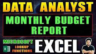 #26 Create Monthly Budget Report in Microsoft Excel #dataanalysis