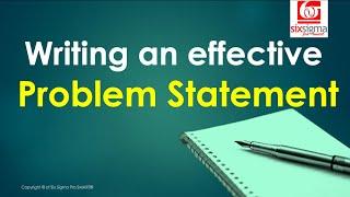 Writing an effective Problem Statement