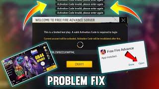 How To Download Ob44 Advance Server FF | Activation Code invalid, please enter again Problem Fix