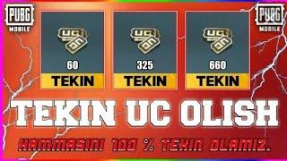 Tekin uc olish PUBG MOBILE 100% ishonchli