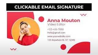 Clickable Email Signature Design in Adobe Photoshop | PSD Template