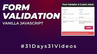 Form Validation in Javascript - Easy, Simple, How To