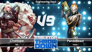 Tabletop Throwdown - Vaul's Engineering Deck - TAK (Chainsaw) vs Tohaa (PandaBeastMode)