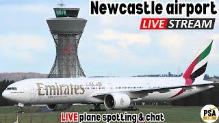 SPRAY ACTION - LIVE Plane spotting'DOWN THE BARREL' runway views @ Newcastle International airport