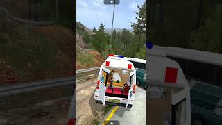 One Side Offroad Buses Accident️#ambulance#bussid#offroadgames#ets2#bussimulatorindonesia#offroad