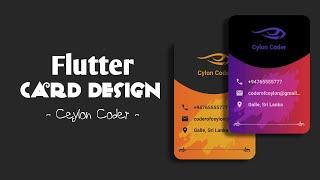 Flutter Ui Design - Card Design Speed Code