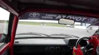 Toyota Starlet 4AGE Redline Magazine Santa Pod Shootout Sprint course run 2