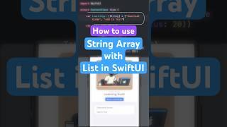 Display a String Array in SwiftUI List