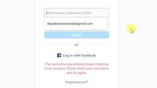 The username you entered doesn't belong to an account  please check your username and try again.