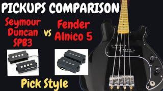 Fender Alnico 5 vs Seymour Duncan Spb3 - Comparison (pick style)