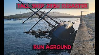 DISASTER! 100ft long TALLSHIP ZEBU run aground in North Wales.  Sailing Melody Extra Special Episode