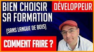 Comment BIEN CHOISIR sa FORMATION DÉVELOPPEUR (reconversion professionnelle) ?