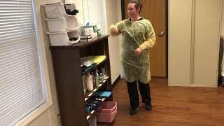 CNA SKILL: DONNING AND REMOVING PPE (GOWN AND GLOVES)